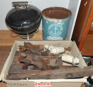 Lot 28 - Group Lot incl Vintage Bucket Advertising E Golds Nail Pty Ltd Richmond