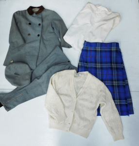 Lot 30 - Group Vintage Childrens clothing inc 3 pces Boys Woolen Riding suit - P