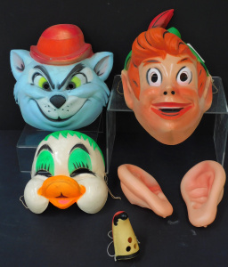 Lot 39 - Small Lot of Vintage Plastic Masks incl Disney 2 x Aristocrats & 2