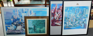 Lot 54 - Group lot - Framed Charles Billich pictures - Spiletto, Sydney, Signed