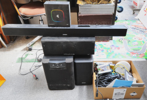 Lot 65 - 2 x Boxes of Audio Equipment & Other Items incl Video Games Wharfda