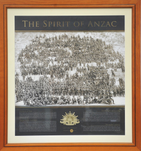 Lot 94 - Framed The Spirit of ANZAC commemorative limited edition wall hanging n