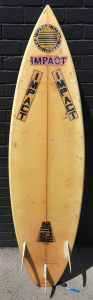 Lot 105 - Vintage Impact Sunshine Coast Thruster Surfboard - 6 foot 1 inch, Shot