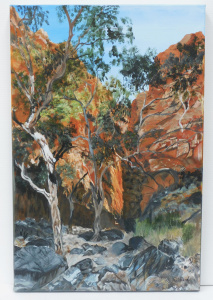 Lot 110 - Unframed oil on canvas signed lower right D Reid (active 2000s) - 61cm