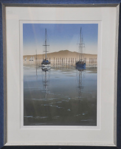 Lot 113 - Artist Unknown Framed Modern Colour Screenprint - Lazy Water, Auckland