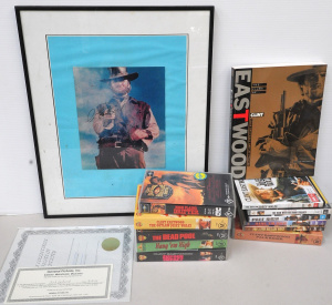 Lot 116 - Lot of Vintage Clint Eastwood Items incl Signed Framed Photograph from