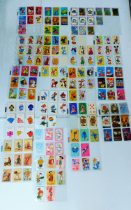 Lot 129 - Large Group vintage Cartoon Character Kids themed SWAP cards inc Disne