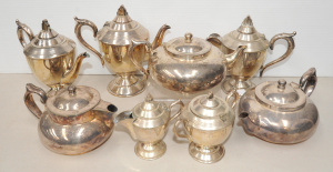 Lot 152 - Group lot EPNS inc 5 x piece Art Deco EPNS Sir John Bennett Tea Servic