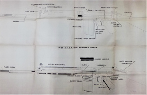 Lot 162 - Large paper Diagram of features of 762mm SLR Service Rifle - full scal