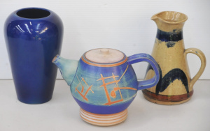 Lot 166 - 3 x pieces - Modernist Australian Studio Pottery - Jug marked 'Kryal C