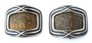 Lot 172 - Pair vintage 1930s L W Paris Shoe Buckles - Blackened & Poshed Ste
