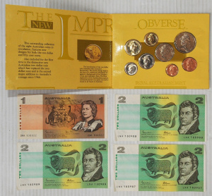 Lot 173 - Small lot - Australian Currency - 1988 Mint Uncirculated Coin set, 3 x
