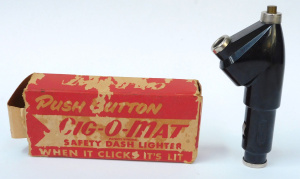 Lot 175 - Vintage Boxed Bakelite CIG-O-MAT Push Button car Dashboard Cigarette L