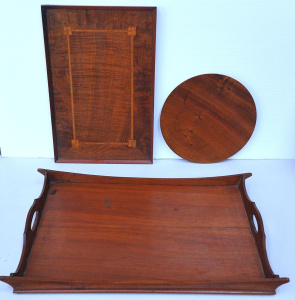 Lot 198 - 3 x Vintage c1920 - 30s Australian Native Timber Trays & Platters