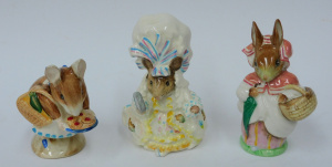 Lot 207 - 3 x Vintage Beswick Beatrix Potter Figures inc Mrs Rabbit, Appley Dap