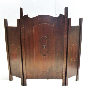 Lot 3 - 3 Panel Art Deco Wooden Fire Screen - Australian made by L Roland Sth Br