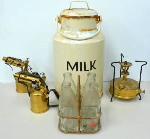Lot 17 - Mixed Group lot inc Brass Blow Torches inc Primus Sweden, Companion Bra