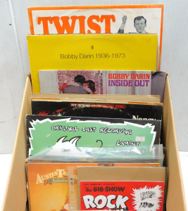 Lot 24 - Box lot of vintage vinyl LP records, mainly 506070s rockpopcountry with