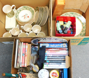 Lot 26 - Large mixed lot of 3 boxes inc Johnson Bros dinner setting for 8 + extr