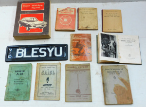Lot 28 - Group of vintage car and motorcycle manuals for Hallman Minx, Douglas V