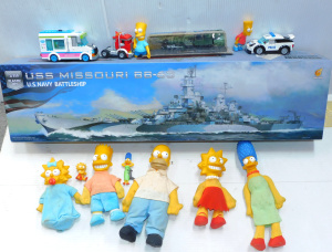 Lot 75 - Group of toys inc collection of Simpsons toys, unmade Very Fire 1350 mo