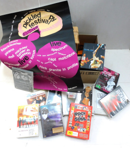 Lot 81 - Group of music related items inc music VHS tapes (Twisted Sister, Van H