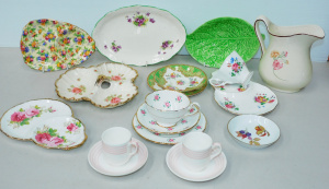 Lot 100 - Group lot Vintage English china inc 2 x Royal Doulton Savoy London Dem