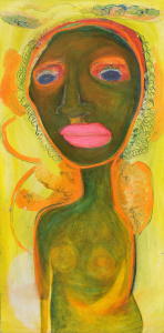 Lot 118 - Anne Marie Hall (1945 - ) Large framed Oil Painting - Female figure, Y