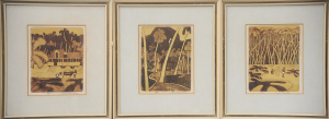 Lot 123 - John Brunsdon (British, 1933 - 2014) Set of 3 x Framed Colour Etchings