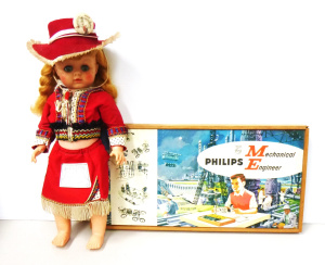 Lot 152 - 2 x Kids Vintage Toys inc Boxed Philips Mechanical Engineer Constructi