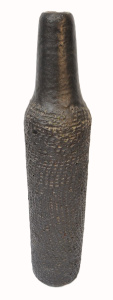 Lot 202 - Mid-century MD Ellis Australian studio pottery bottle-shaped vase, MD