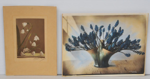 Lot 205 - 2 x Vintage Australian signed Photographs - Remued Vase with Lavender