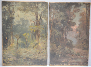 Frederick George Reynolds (1828 - 1921) Pair Large AF Oil Paintings on Canvas -