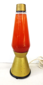 Lot 4 - Vintage Lava Lamp with starlight base and orange liquid, approx 44cm H