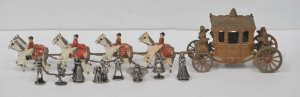 Lot 78 - Small lot - Vintage Lesney die-cast Coronation Coach (39cm L) c1950s, D