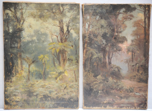 Lot 90 - Frederick George Reynolds (1828 - 1921) Pair Large AF Oil Paintings on