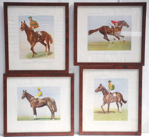 Lot 106 - Set of 4 x framed Vintage Colour Supplements from The Sporting Globe f