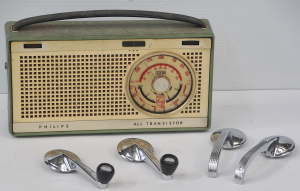 Lot 116 - Vintage Phillips All Transistor Radio & Vintage Pair of Holden Doo