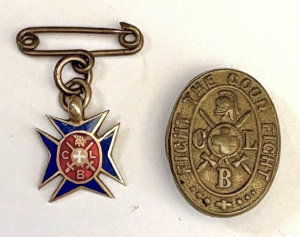 Lot 140 - 2 x items Church Lads Brigade (Anglican) - 9ct & enamel small Malt