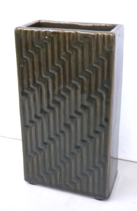 Lot 170 - Modernist Royal Copenhagen ceramic Brick shaped vase - 26cm H