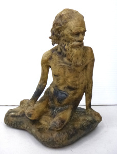 Lot 175 - William Ricketts (attributed) pottery statue of tribal elder - 21cm H