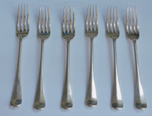 Lot 180 - Hallmarked Sheffield c1908 Sterling Silver Flatware - Set of 6 Dessert