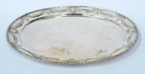 Lot 181 - Vintage Austo-Hungarian 800 silver tray - approx 530g - 32 5cm W