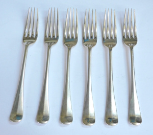 Lot 190 - Hallmarked Sheffield c1908 Sterling Silver Flatware - Set of 6 Dessert
