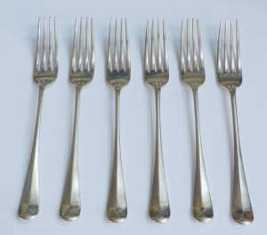 Lot 194 - Hallmarked Sheffield c1907 Sterling Silver Flatware - Set of 6 Forks