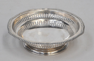 Lot 196 - c1910 Hallmarked Chester Sterling Silver Pedestal Bowl - Pierced sides