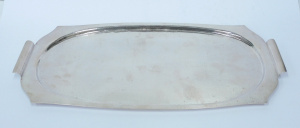 Lot 203 - Vintage Australian hammered Stirling silver tray c1945 - approx 618g -