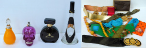 Lot 36 - Group lot of ladies items inc Vintage & Modern perfume bottles one