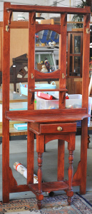 Lot 38 - Vintage Hardwood Victorian Style Hall Stand - Approx 196cm H x 90cm W