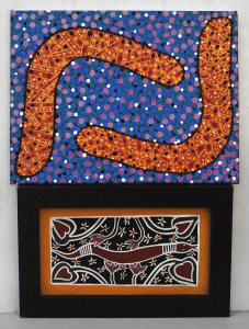 Lot 69 - 2 x Indigenous Australian Oil Paintings - Lee Blackler Jnr Oil on Canva